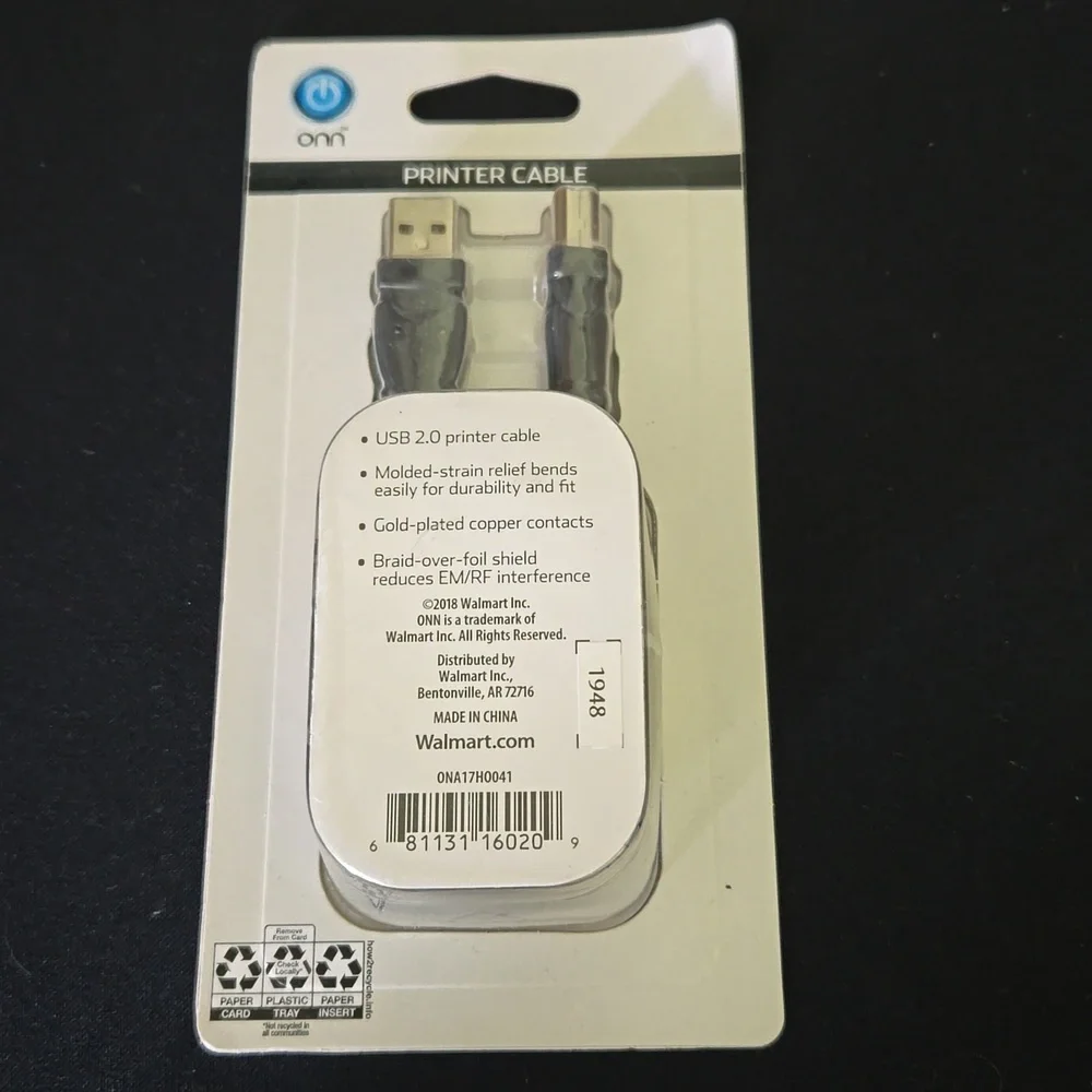 ONN printer cable - Picture 2 of 2